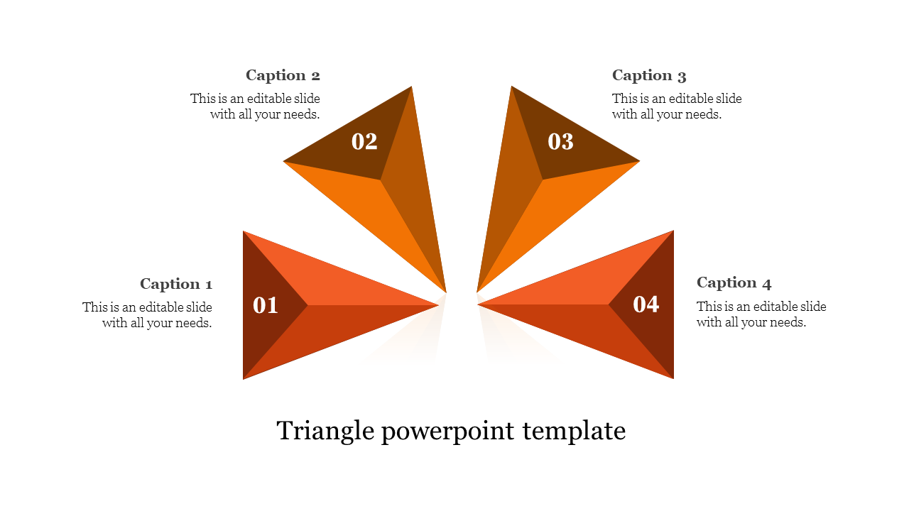 triangle powerpoint template-Orange
